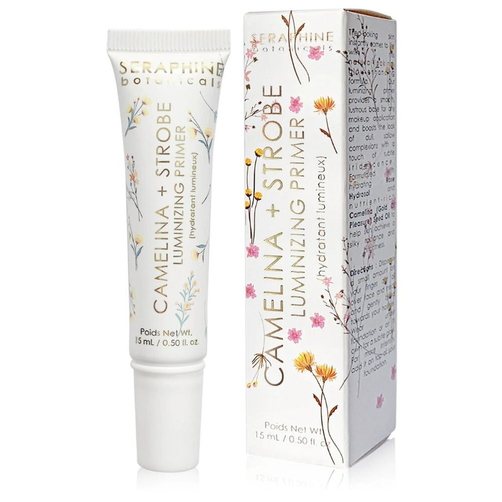 SERAPHINE Botanicals Camelina + Strobe Luminizing Primer NEW in Box Makeup Base